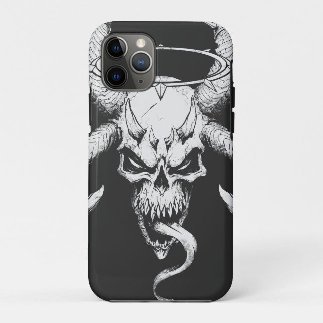 Devine Skull of Death Black Case-Mate iPhone Case (Back)