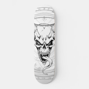 Devine Skull of Death (White) Skateboard