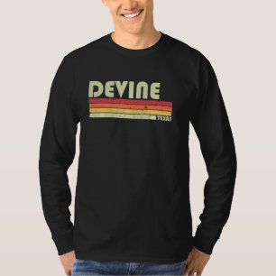 DEVINE TX TEXAS Funny City Home Roots Gift Retro 7 T-Shirt