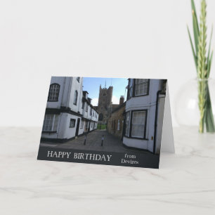 Devizes Wiltshire England Birthday card 