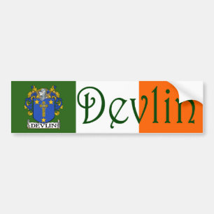 Devlin Coat of Arms Flag Bumper Sticker