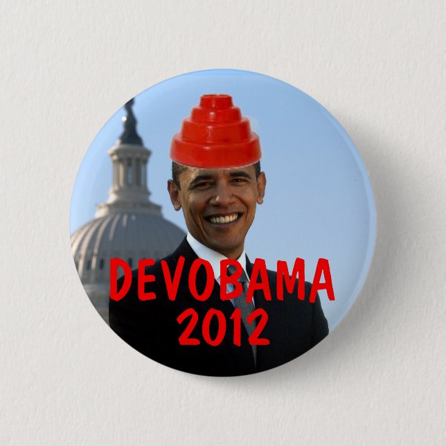 DEVOBAMA 2012 6 CM ROUND BADGE (Front)