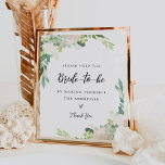 DEVON Address the Envelope Bridal Shower Sign<br><div class="desc">The Devon Collection is a stunning set of designs that perfectly captures the beauty of nature in its delicate watercolor succulents, foliage and blush florals. The soft and delicate hues of green and blush add a gentle and romantic ambiance, while the intricate details of the watercolor florals and greenery provide...</div>