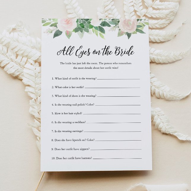 DEVON All Eyes On The Bride Bridal Shower Game Invitation (Creator Uploaded)