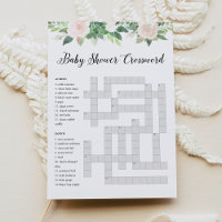 DEVON Baby Shower Crossword Game Card