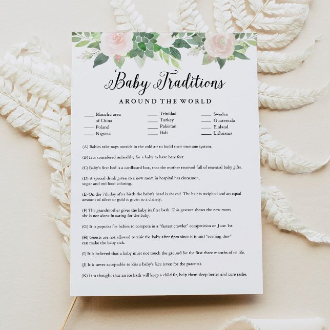 DEVON Baby Traditions Around The World Game Invitation (Creator Uploaded)
