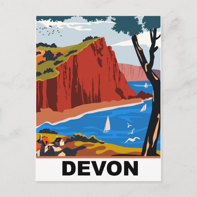 Devon Coast Postcard (Front)