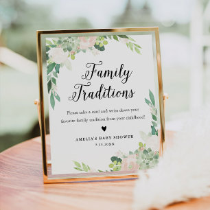 DEVON Family Traditions Baby Shower Sign