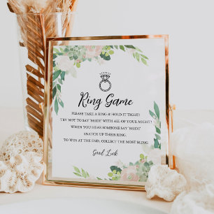 DEVON Greenery Ring Game Don't Say Bride Sign