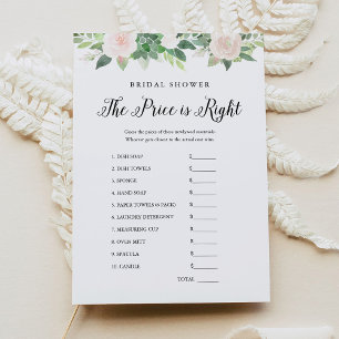 DEVON Guess the Price Bridal Shower Game Invitation
