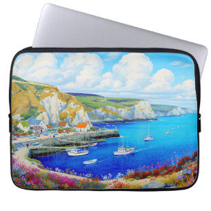 "Devon Harbour Dreamscape" – An English Seascape Laptop Sleeve