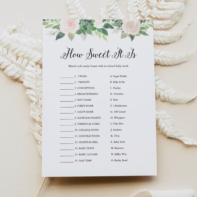 DEVON How Sweet It Is Candy Bar Baby Game Card (Creator Uploaded)