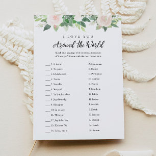 DEVON I Love You Around The World Bridal Game Invitation