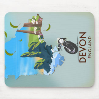 Devon Map Travel poster Mouse Pad