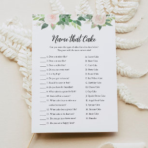 DEVON Name That Cake Bridal Shower Game Card