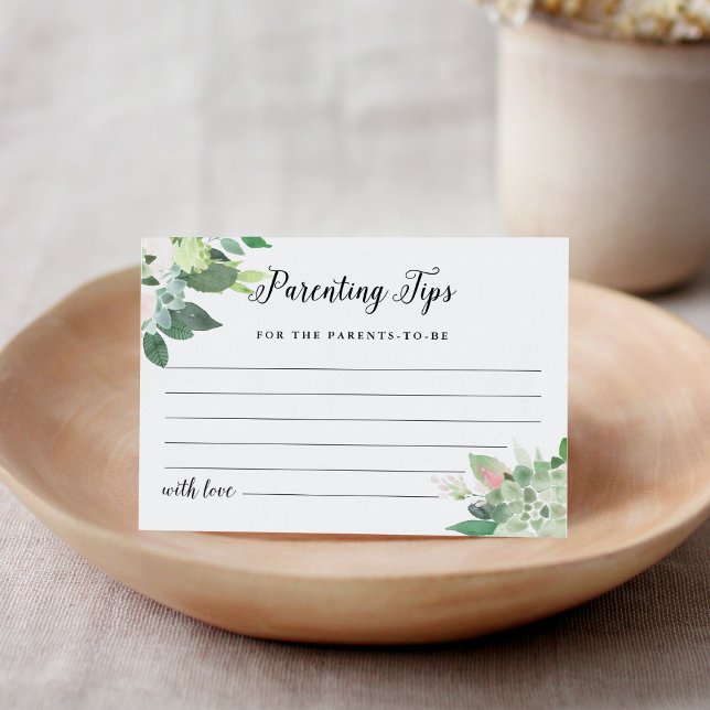 DEVON Parenting Tips Baby Shower Advice Card (Creator Uploaded)