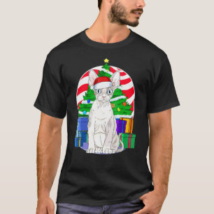 Devon Rex Cat Cute Santa Christmas Tree Decor T-Shirt