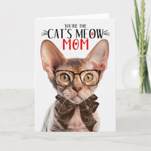Devon Rex Cat for Mum on Mother's Day Holiday Card
