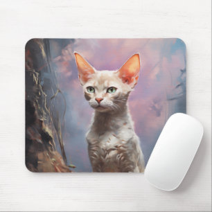 Devon Rex cat Mouse Pad