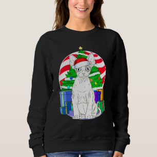 Devon Rex Cat  Santa Christmas Tree Decor Sweatshirt