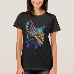 Devon Rex Colorful graphic Cat Dad Mom Men Women T-Shirt