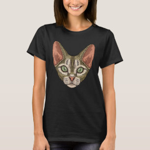 Devon Rex Face Cute Devon Rex Cat Breed Animal Kid T-Shirt