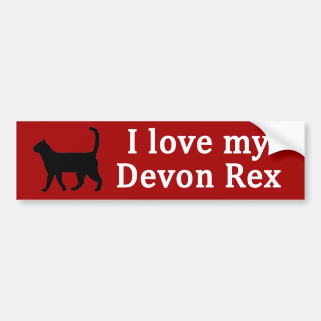 Devon Rex Love Bumper Sticker (Front)