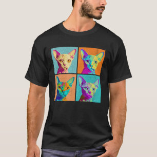 Devon Rex Pop Illustration Colourful Animal Women T-Shirt