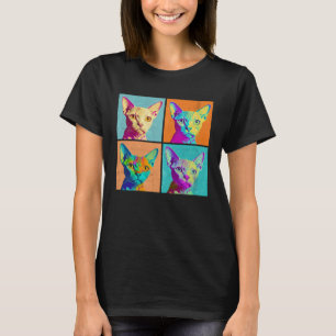 Devon Rex Pop Illustration Colourful Animal Women T-Shirt