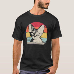 Devon Rex Vintage Gift Cat Lover 70S 80S Retro T-Shirt
