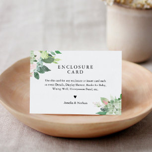DEVON Succulent Blush Floral Enclosure Card