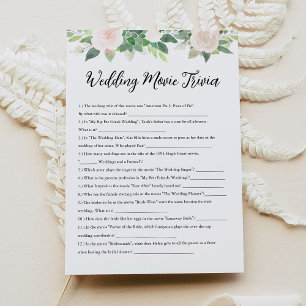 DEVON Wedding Movie Trivia Bridal Shower Game Invitation