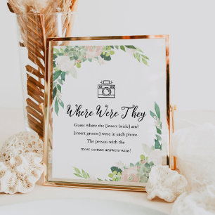 DEVON Where Were They Bridal Shower Game Sign