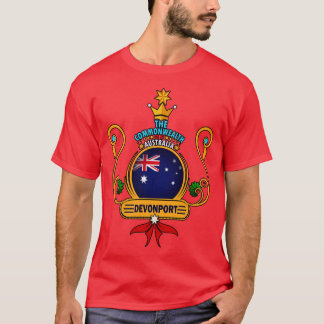 Devonport city Pride Golden Australian Flag Souven T-Shirt