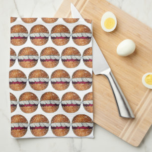 Devonshire Split British Pastry Pastries UK Baking Tea Towel