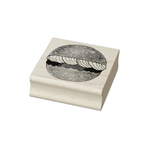 Devonshire Split Cream Jam Tea Shoppe Café Bakery Rubber Stamp