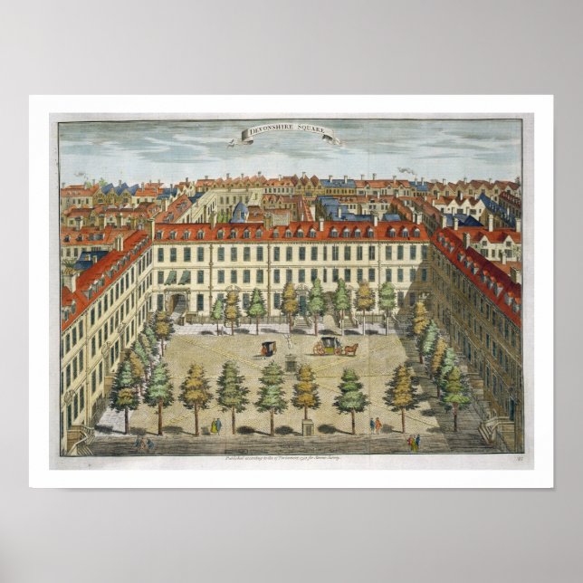 Devonshire Square, for 'Stow's Survey of London', Poster (Front)