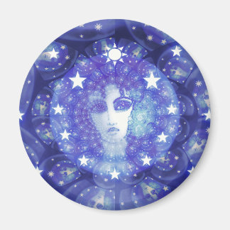 DevorahBlueCosmos round magnet