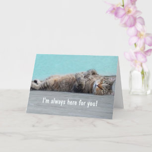 Devoted Cat Support Encouragement Card