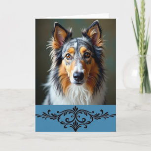 Devoted Fathers Day Dog Portrait Card