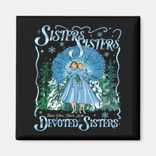 Devoted Sisters Merry Christmas White Xmas Pajamas Magnet