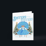 Devoted Sisters White Xmas Merry Christmas Snowfla Card<br><div class="desc">Devoted Sisters White Xmas Merry Christmas Snowflake Holiday Long Sleeve</div>