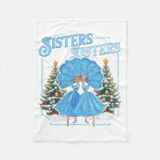 Devoted Sisters White Xmas Merry Christmas Snowfla Fleece Blanket