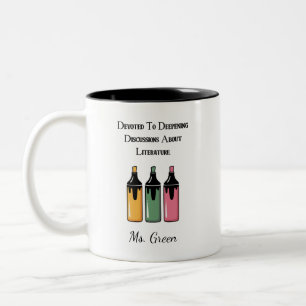 Devoted To Deepening Discussions About Literature Two-Tone Coffee Mug