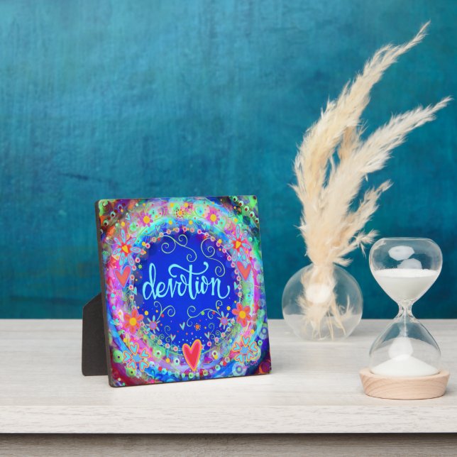 Devotion Pretty Floral Inspirivity Easel Plaque (Insitu)