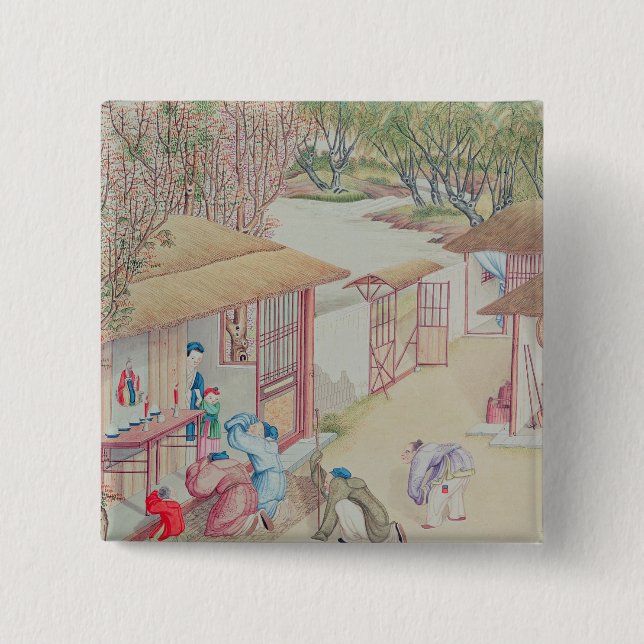 Devotion Scene 15 Cm Square Badge (Front)