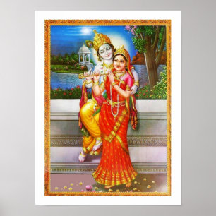 Devotion to Radha Krishna Poster