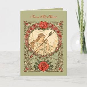 Devotion Vintage Art Nouveau Romance Card