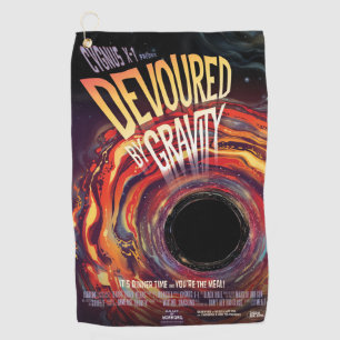 Devoured By Gravity Halloween Hole Black Horror Golf Towel