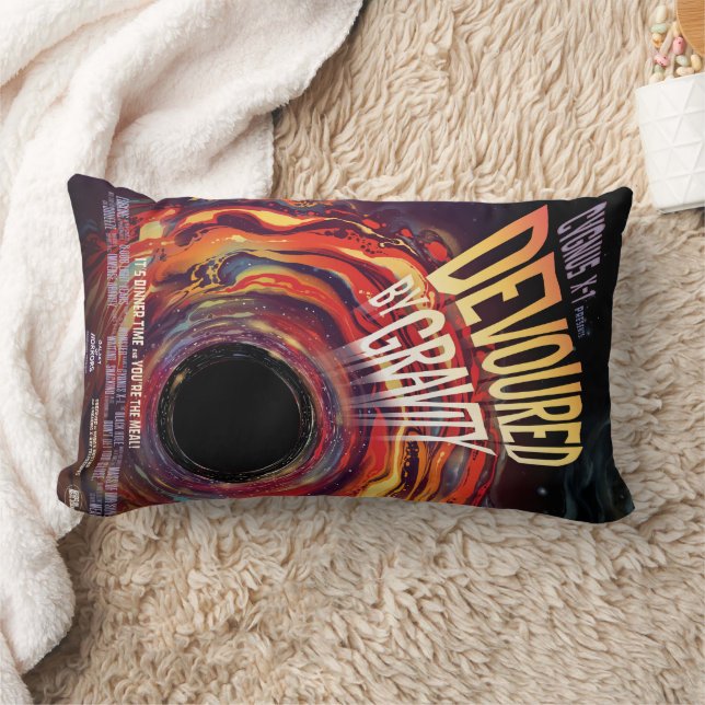 Devoured By Gravity Halloween Hole Black Horror Lumbar Cushion (Blanket)